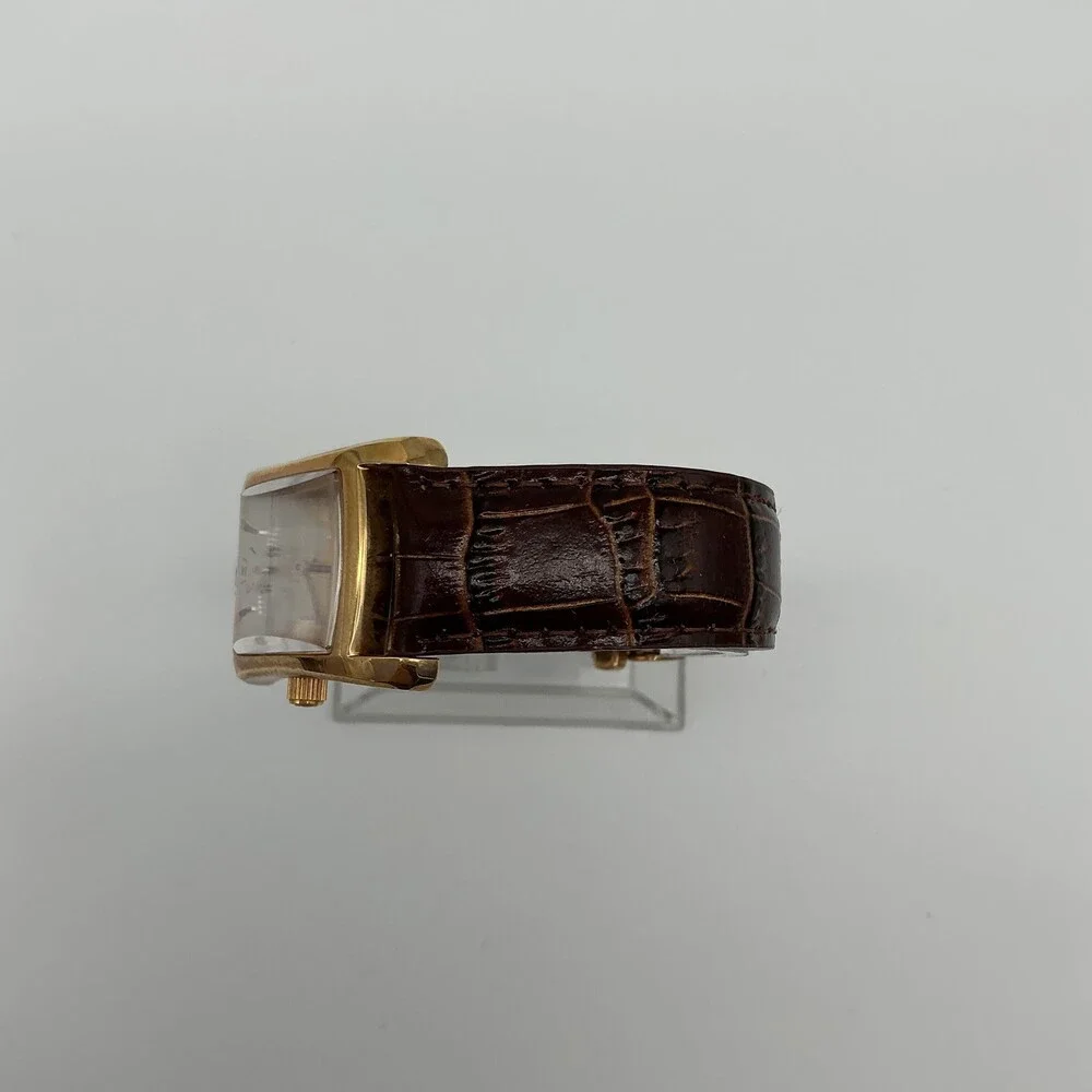 Stuhrling Original Womens Watch 24mm Silver Dial Brown Leather New Battery